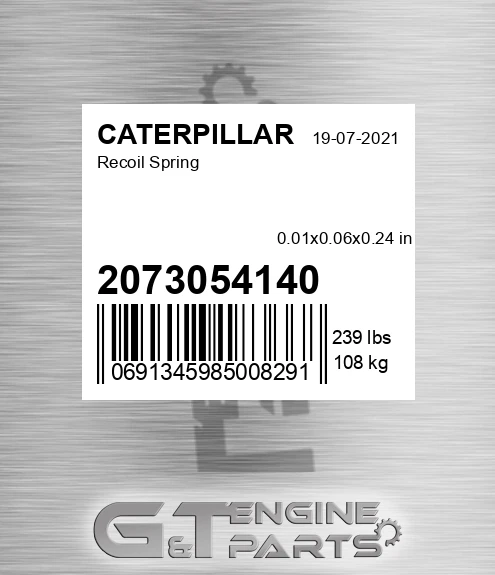 2073054140 Recoil Spring for CATERPILLAR