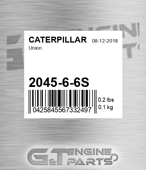 2045-6-6S Union for CATERPILLAR