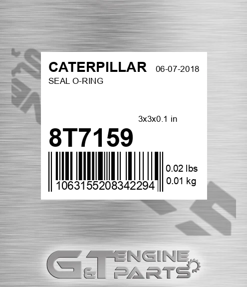 8T-7159 Seal O-ring for CATERPILLAR