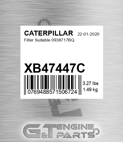 XB47447C Filter Suitable 0938717bq