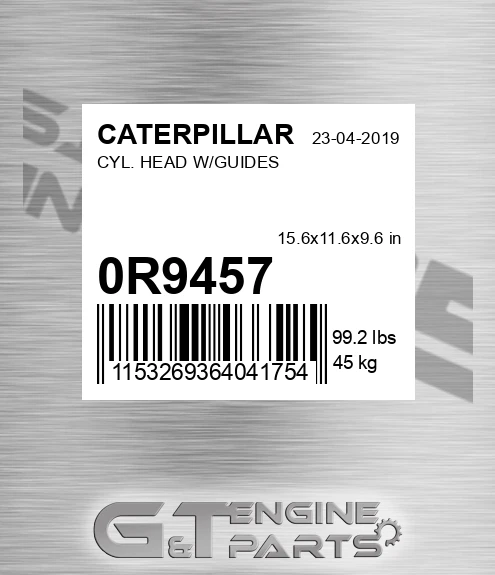 0R9457 Cyl. Head W/guides