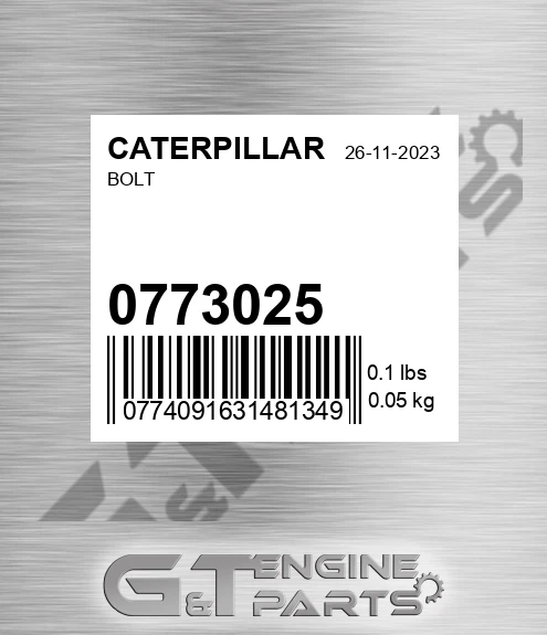 077-3025 Bolt for CATERPILLAR