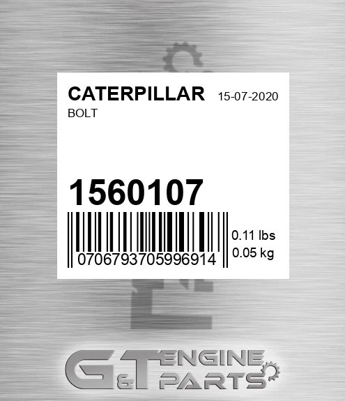 156-0107 Bolt for CATERPILLAR