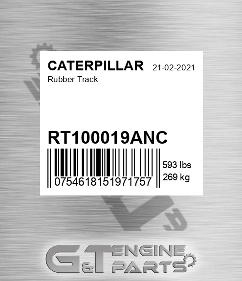 RT100019ANC Rubber Track for CATERPILLAR