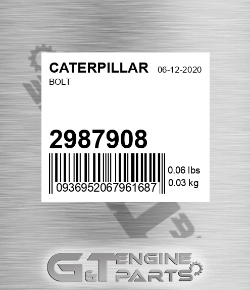 298-7908 Bolt for CATERPILLAR