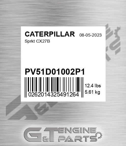 PV51D01002P1 Sprkt Cx27b