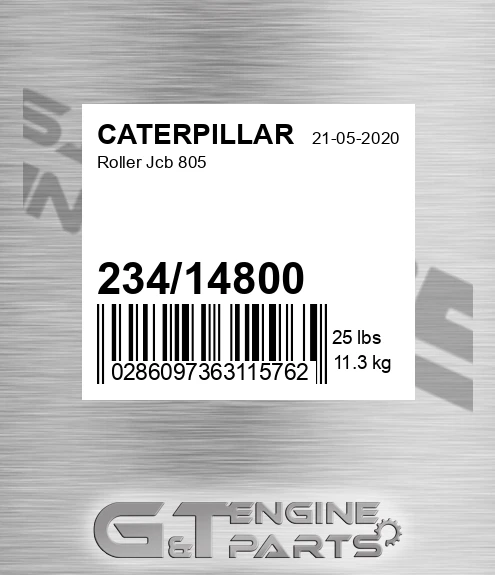 234/14800 Roller Jcb 805