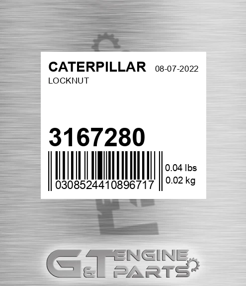 316-7280 Locknut for CATERPILLAR