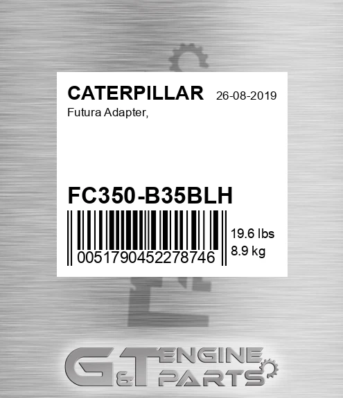 FC350B35BLH Futura Adapter, for CATERPILLAR