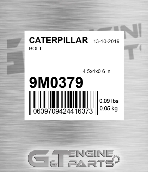 9M-0379 Bolt for CATERPILLAR