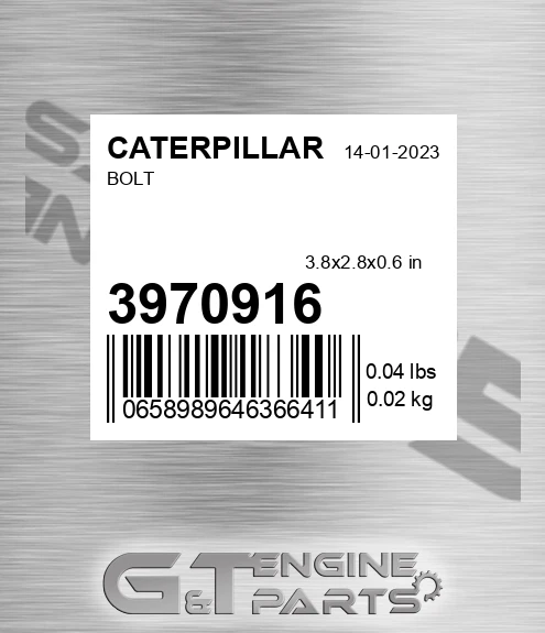 397-0916 Bolt for CATERPILLAR