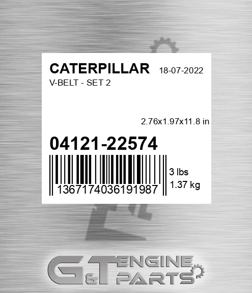 04121-22574 V-belt - Set 2