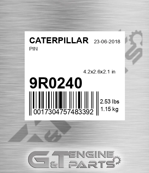 9R-0240 Pin for CATERPILLAR