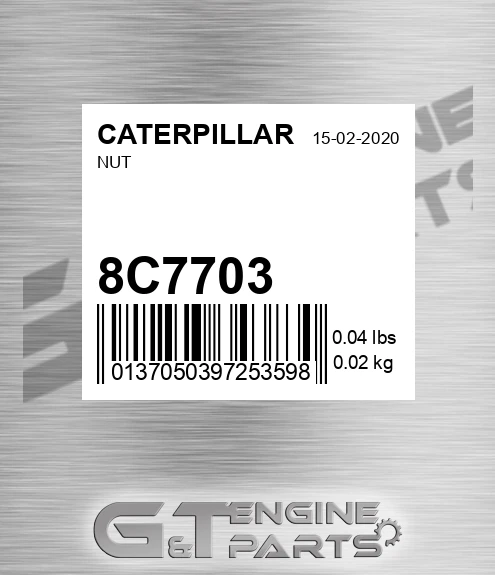 8C-7703 Nut for CATERPILLAR