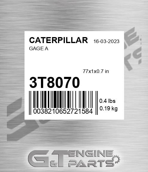 3T8070 Gage A
