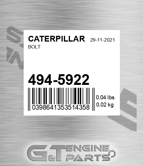 494-5922 Bolt