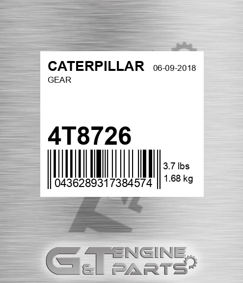 4T8726 CATERPILLAR Gear