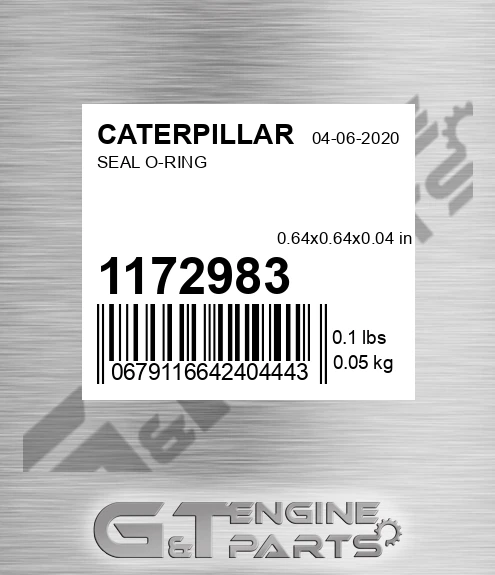 117-2983 Seal O-ring for CATERPILLAR