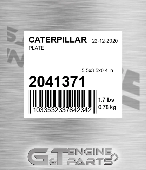 2041371 Plate for CATERPILLAR