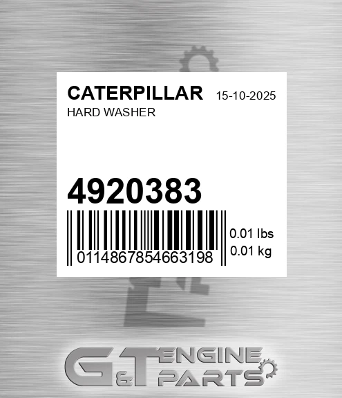 492-0383 Hard Washer for CATERPILLAR