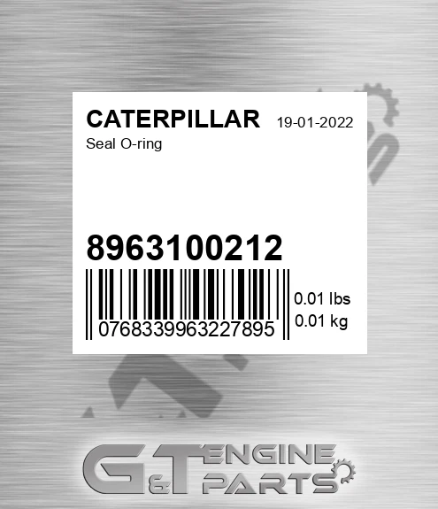 8963100212 Seal O-ring