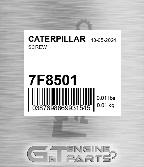 7F8501 Screw