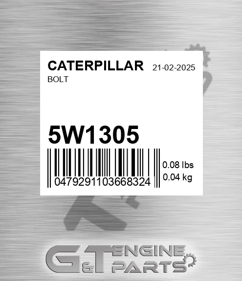 5W-1305 Bolt for CATERPILLAR