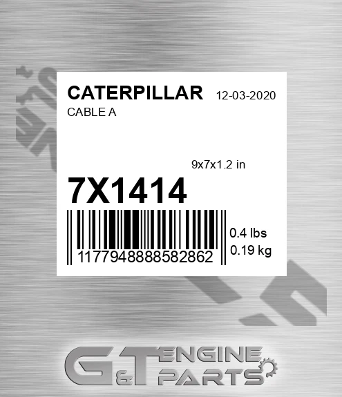 7X1414 Cable A for CATERPILLAR
