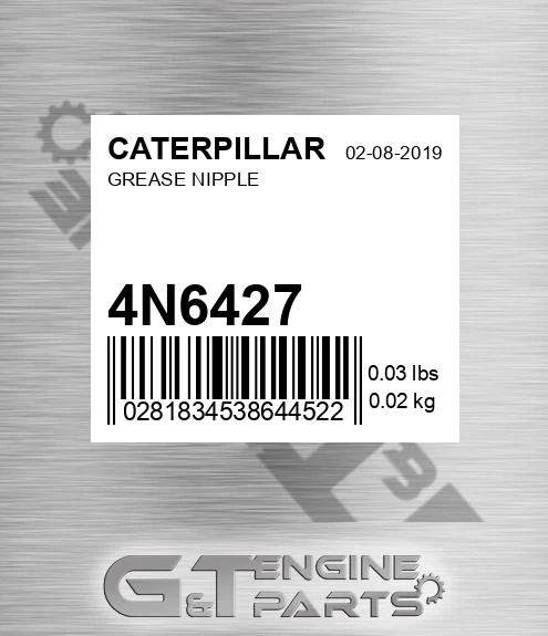 4N-6427 Grease Nipple for CATERPILLAR