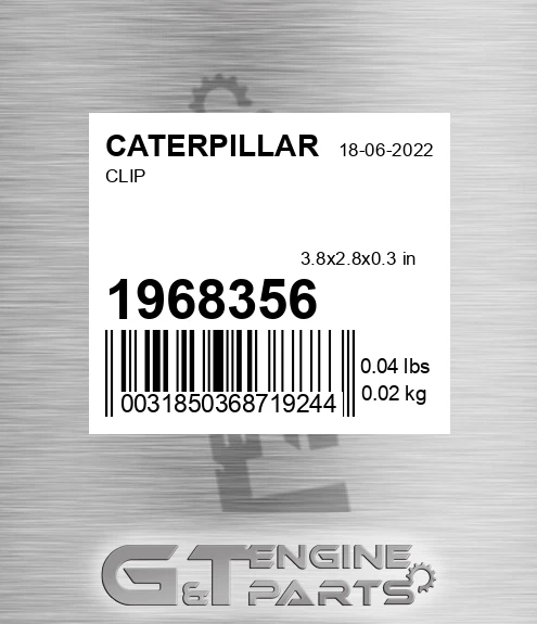 1968356 Clip for CATERPILLAR