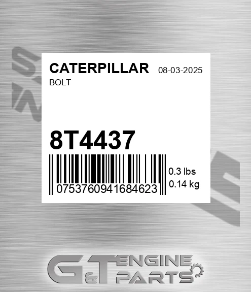 8T-4437 Bolt for CATERPILLAR