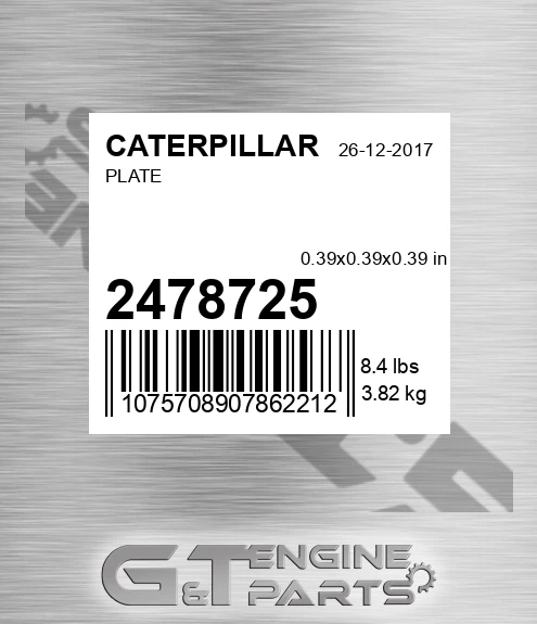 2478725 Plate for CATERPILLAR