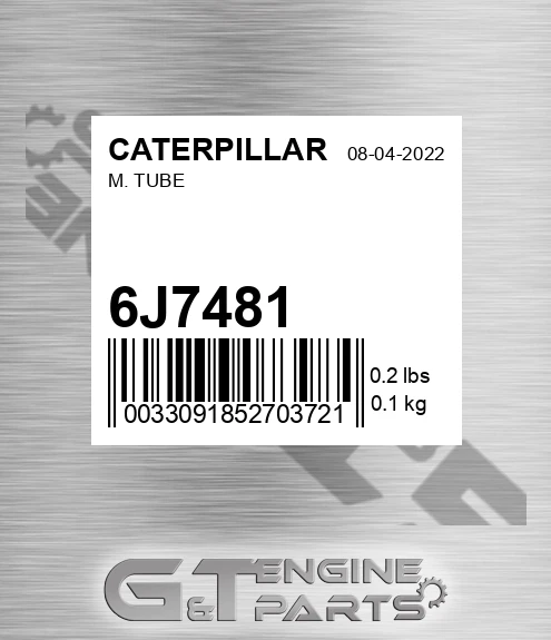 6J-7481 M. Tube for CATERPILLAR