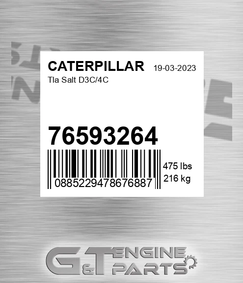 76593264 Tla Salt D3c/4c for CATERPILLAR