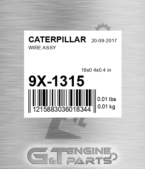 9X-1315 Wire Assy for CATERPILLAR