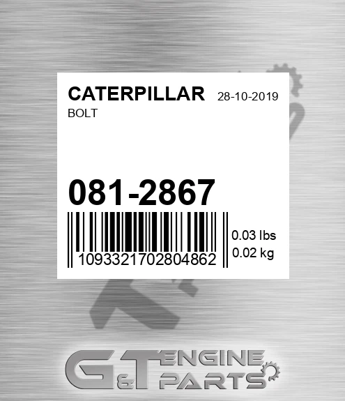 081-2867 Bolt