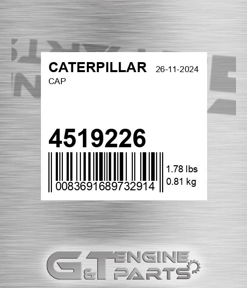 451-9226 Cap for CATERPILLAR
