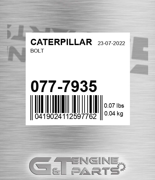 077-7935 Bolt