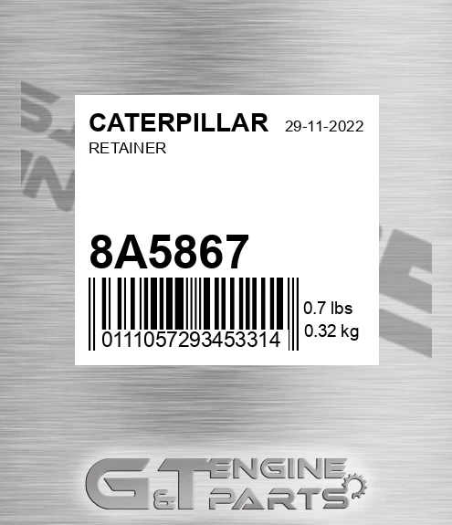 8A5867 Retainer for CATERPILLAR