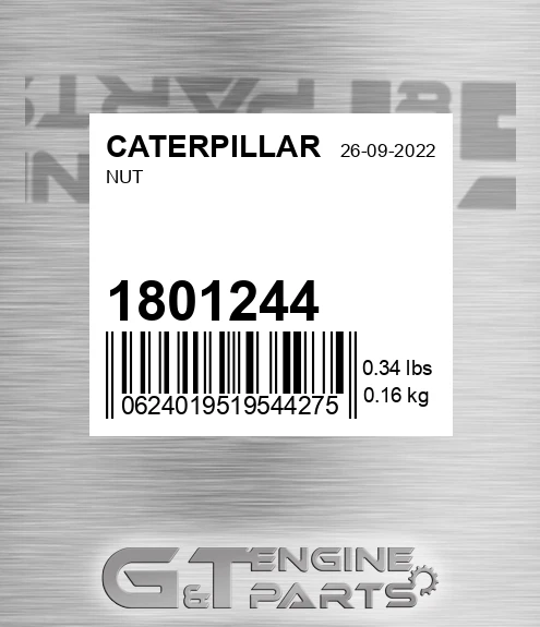 180-1244 Nut for CATERPILLAR