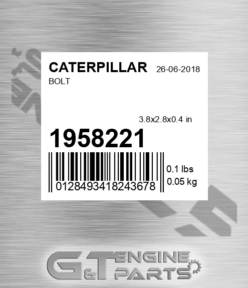 195-8221 Bolt for CATERPILLAR