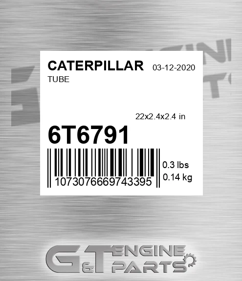 6T6791 Tube for CATERPILLAR