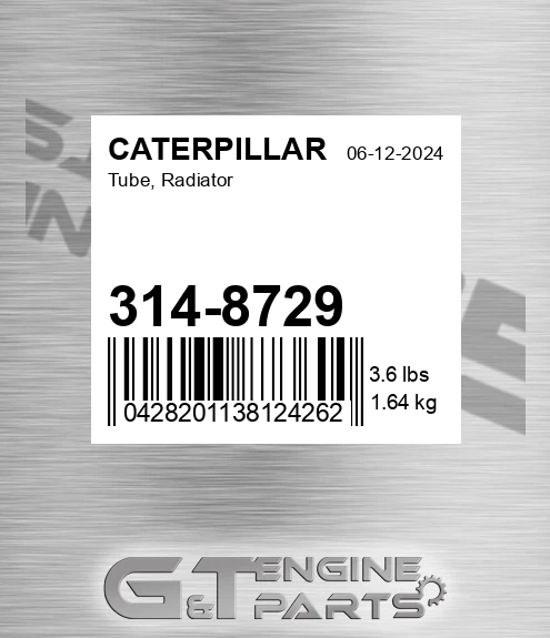314-8729 Tube, Radiator