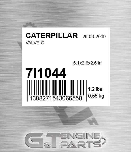 7I1044 Valve G for CATERPILLAR