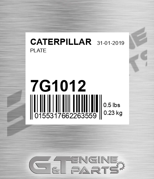 7G1012 Plate