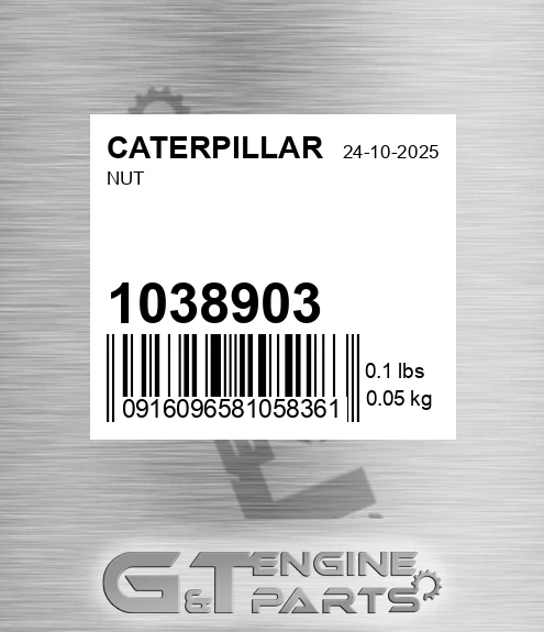 103-8903 Nut for CATERPILLAR