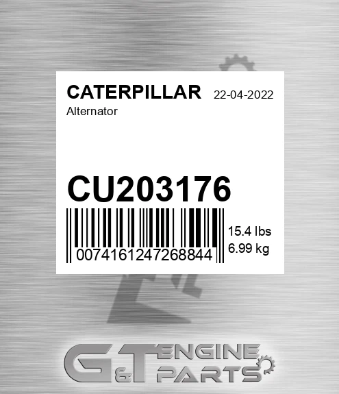 CU203176 CATERPILLAR Alternator