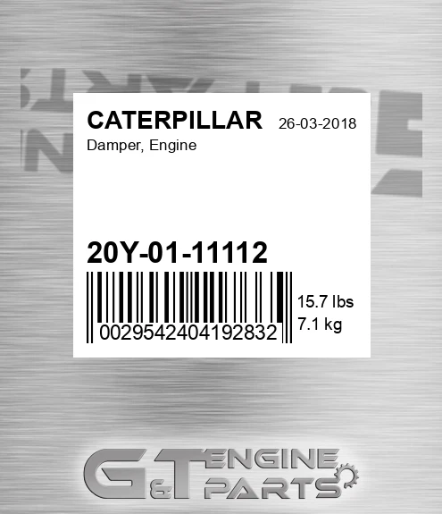 20Y0111112 Damper, Engine for CATERPILLAR