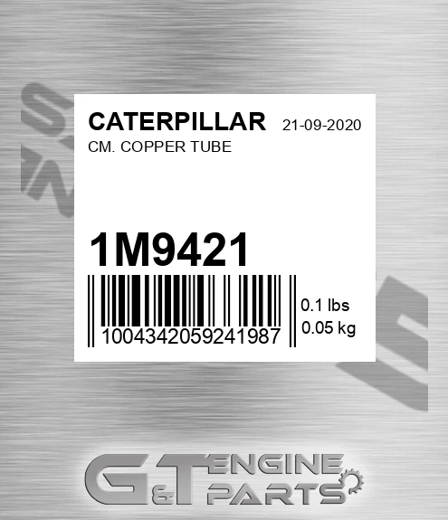 1M-9421 Cm. Copper Tube for CATERPILLAR