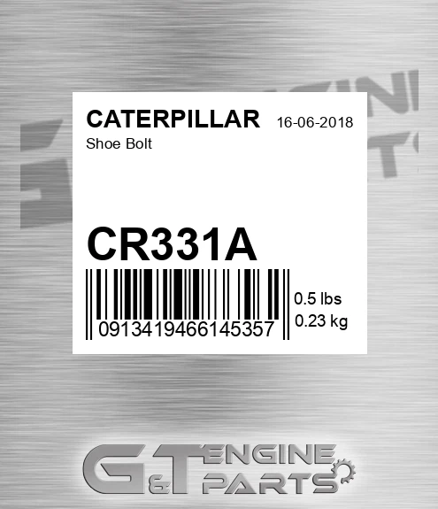 CR331A Shoe Bolt
